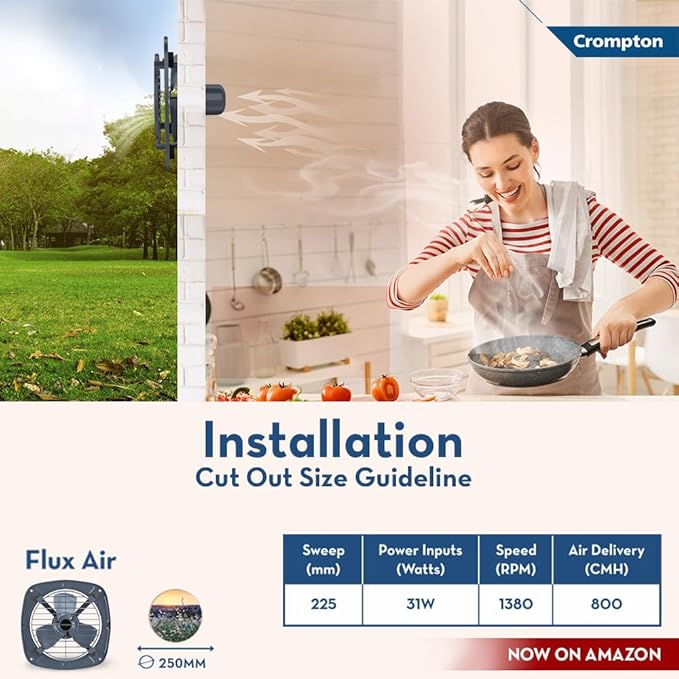 Crompton FLUX AIR Exhaust Fan 225mm