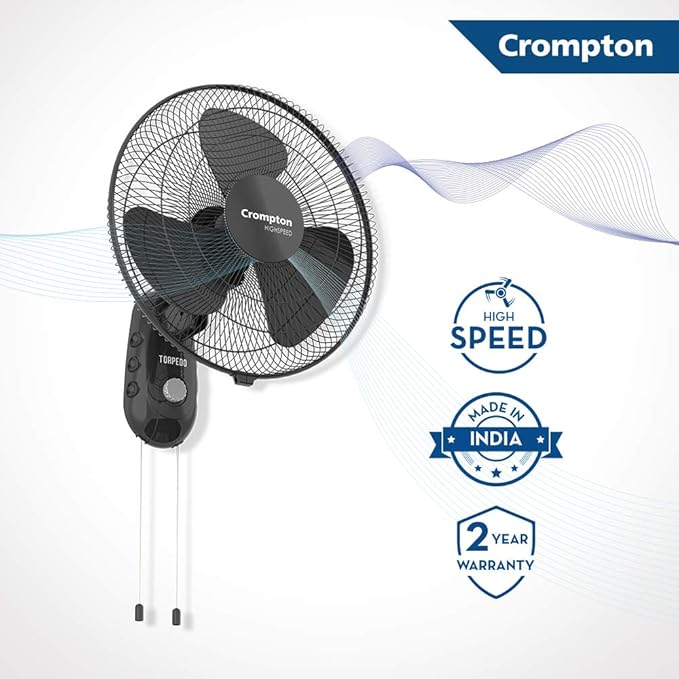 Crompton HighSpeed Torpedo Wall Fan