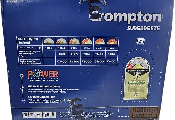 Crompton SUPERBREEZE STARDRIFT 1200 MM CEILING FAN 1 STAR