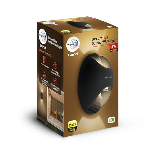 Wipro Garnet 6W IP54 UD LED Wall Light