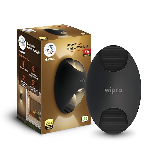 Wipro Garnet 6W IP54 UD LED Wall Light