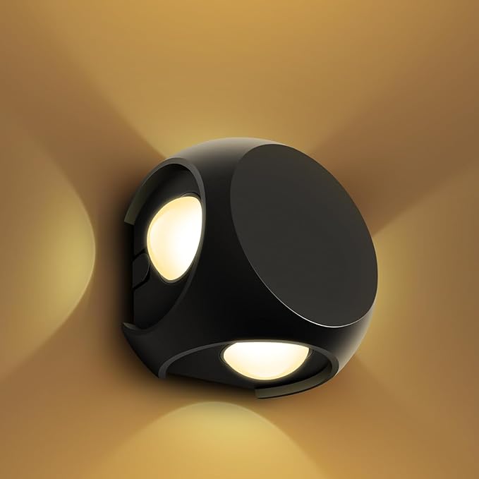 wipro Garnet 4 Watt 4 Ray Round Outdoor Wall Light