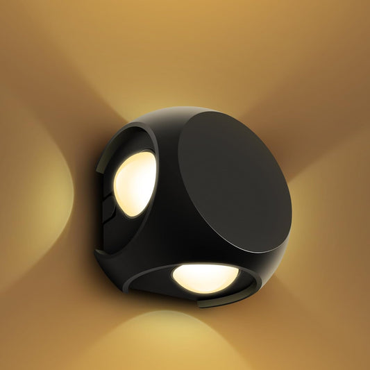 wipro Garnet 4 Watt 4 Ray Round Outdoor Wall Light