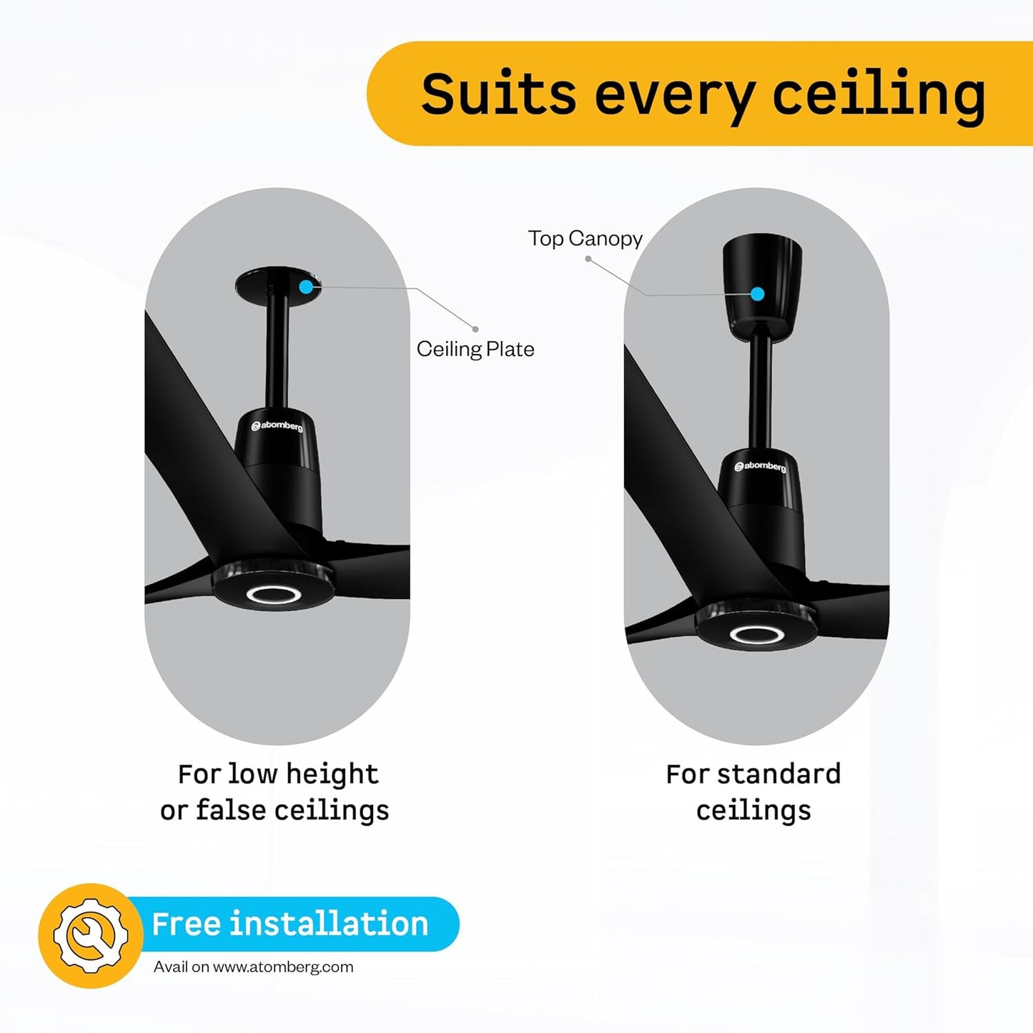 atomberg Aris Contour Smart 1200mm BLDC Ceiling Fan