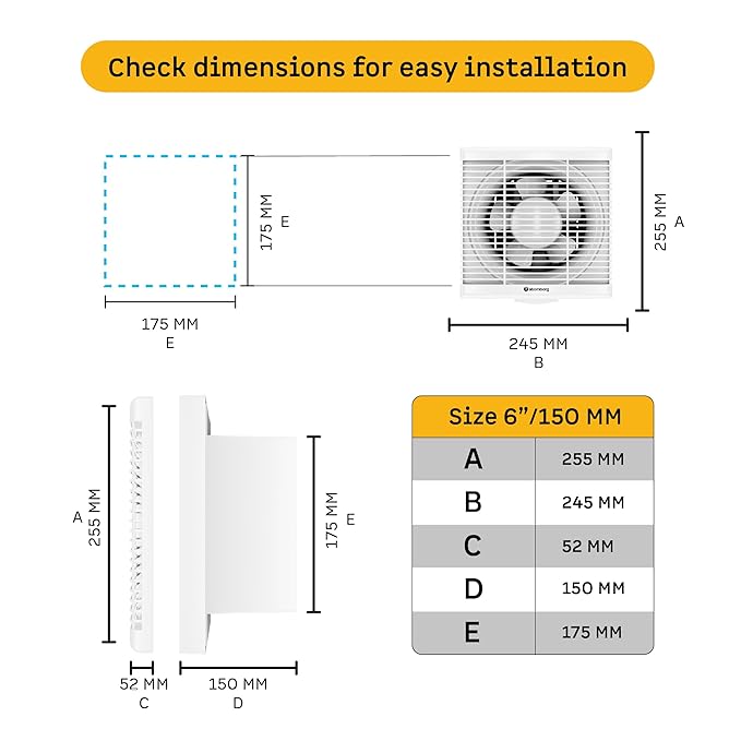 atomberg Efficio Exhaust Fan 6 Inches