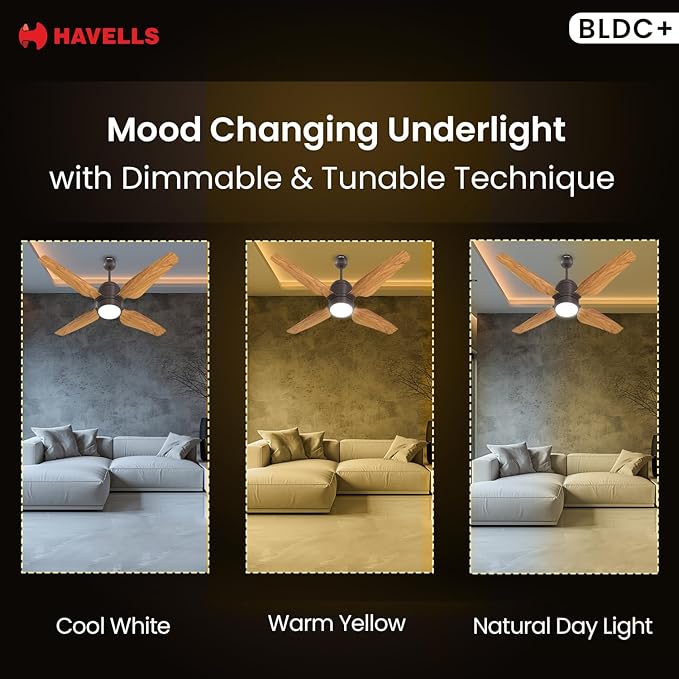 Havells 1200mm Momenta Underlight BLDC+ Ceiling Fan