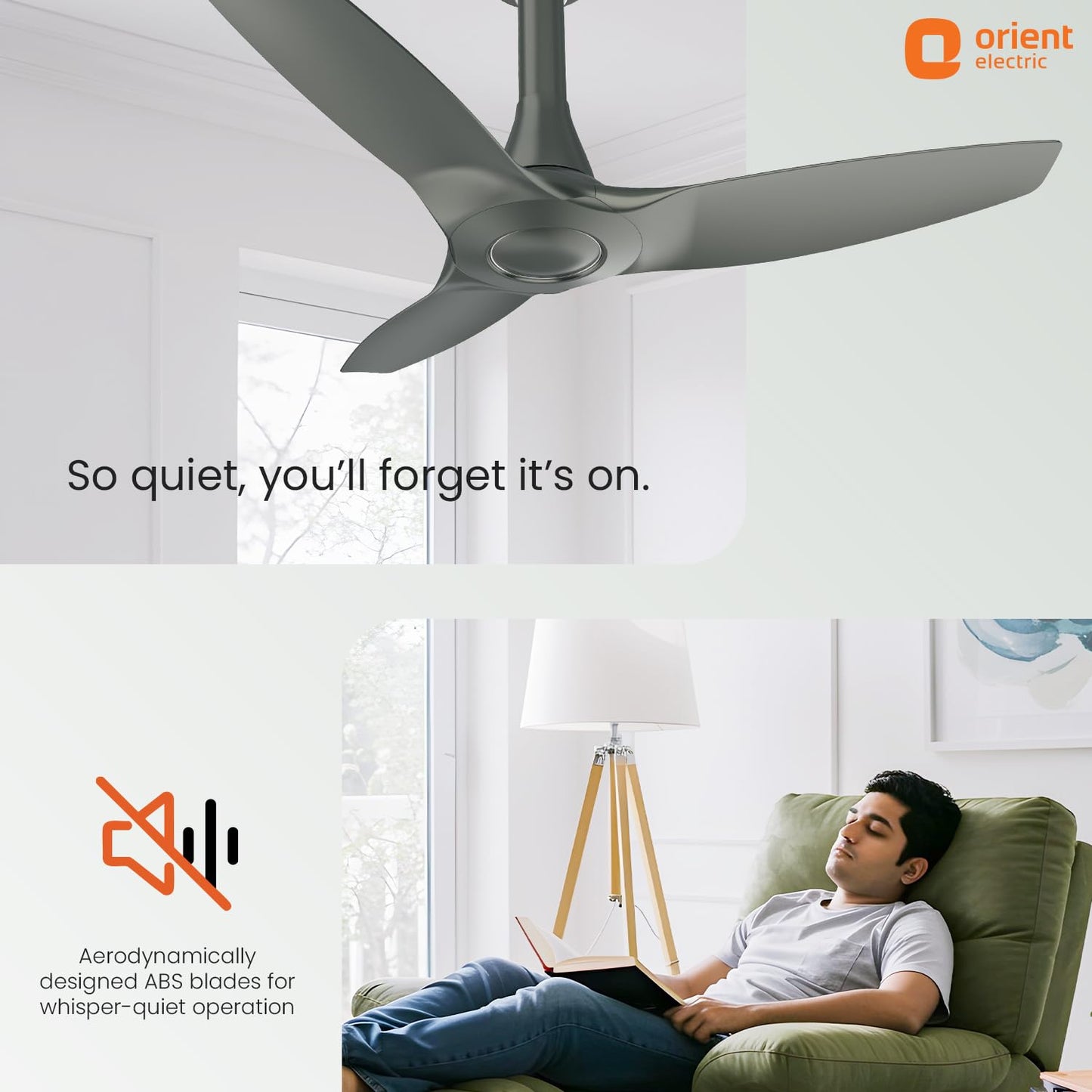 Orient Electric 1230 mm Aeroquiet Neu BLDC Ceiling fan