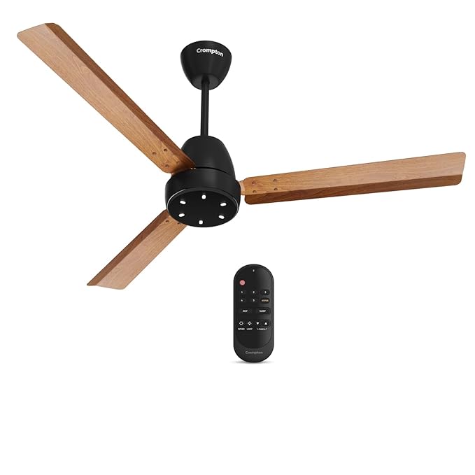 Crompton Energion Niteo 1200 mm BLDC Ceiling Fan | Warm Ambient LED Indicators | Remote Control | BEE 5 Star Energy Rating | Superior Air Delivery | 4 Year Manufacturer Warranty