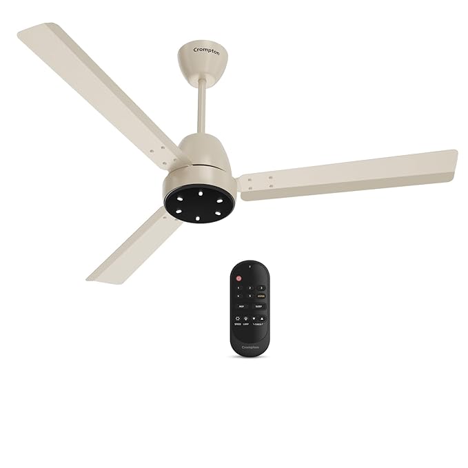 Crompton Energion Niteo 1200 mm BLDC Ceiling Fan | Warm Ambient LED Indicators | Remote Control | BEE 5 Star Energy Rating | Superior Air Delivery | 4 Year Manufacturer Warranty