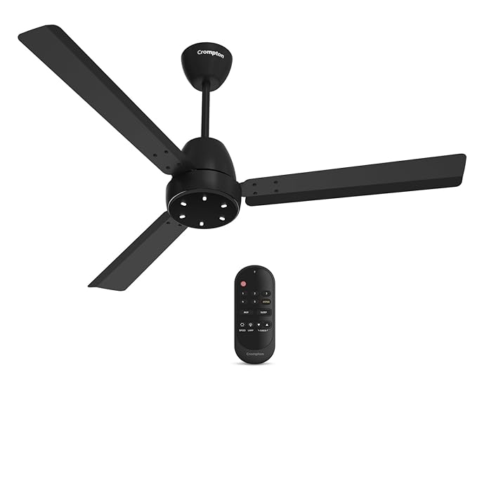 Crompton Energion Niteo 1200 mm BLDC Ceiling Fan | Warm Ambient LED Indicators | Remote Control | BEE 5 Star Energy Rating | Superior Air Delivery | 4 Year Manufacturer Warranty