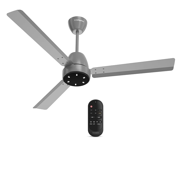 Crompton Energion Niteo 1200 mm BLDC Ceiling Fan | Warm Ambient LED Indicators | Remote Control | BEE 5 Star Energy Rating | Superior Air Delivery | 4 Year Manufacturer Warranty