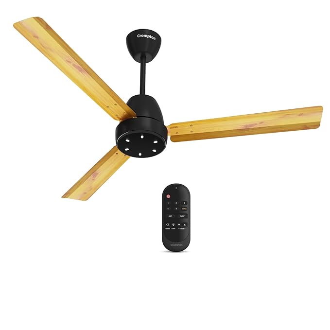 Crompton Energion Niteo 1200 mm BLDC Ceiling Fan | Warm Ambient LED Indicators | Remote Control | BEE 5 Star Energy Rating | Superior Air Delivery | 4 Year Manufacturer Warranty
