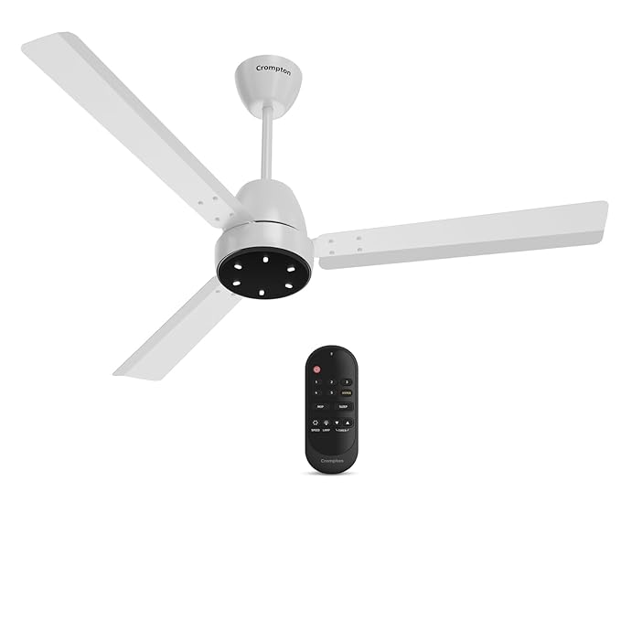 Crompton Energion Niteo 1200 mm BLDC Ceiling Fan | Warm Ambient LED Indicators | Remote Control | BEE 5 Star Energy Rating | Superior Air Delivery | 4 Year Manufacturer Warranty