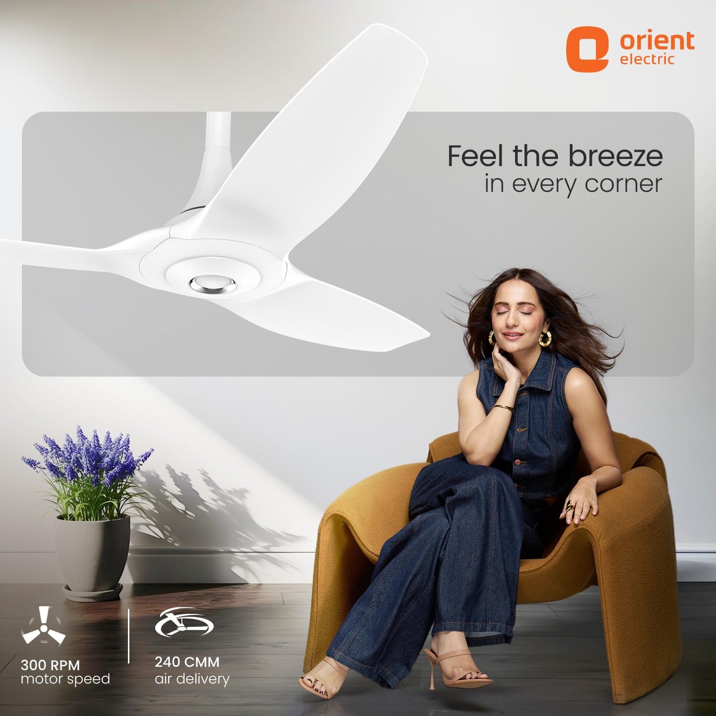 Orient Electric Aeroquiet 1200 mm Noiseless Premium Ceiling Fan