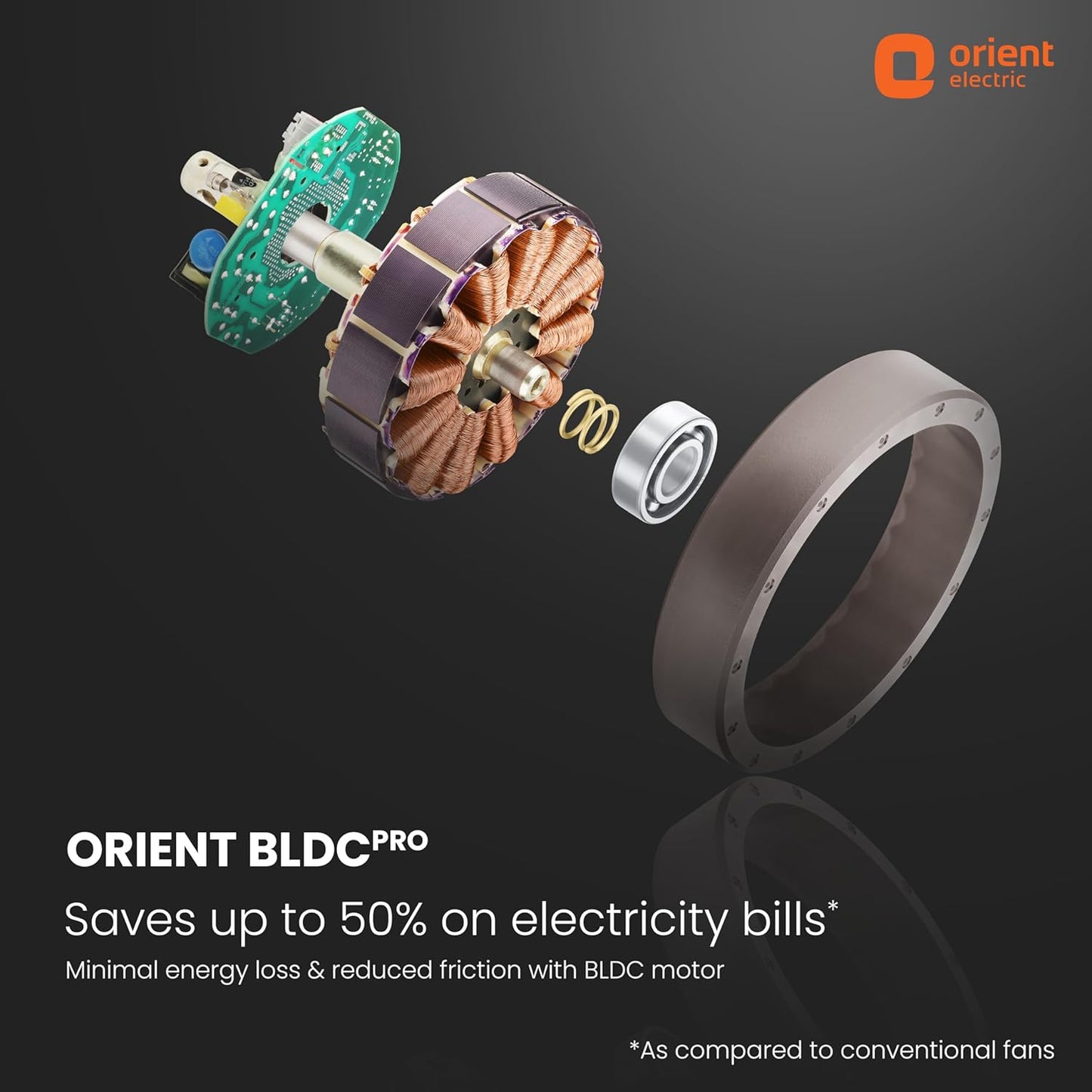 Orient Electric 1200 mm Aeroslim BLDC Ceiling Fan with Underlight, IoT &amp; Remote