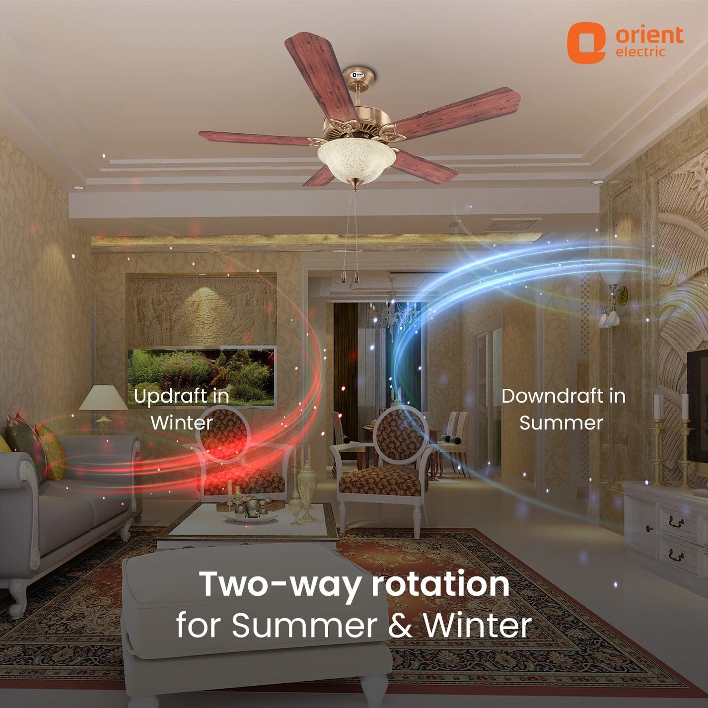 Orient Subaris Solo Underlight Ceiling Fan