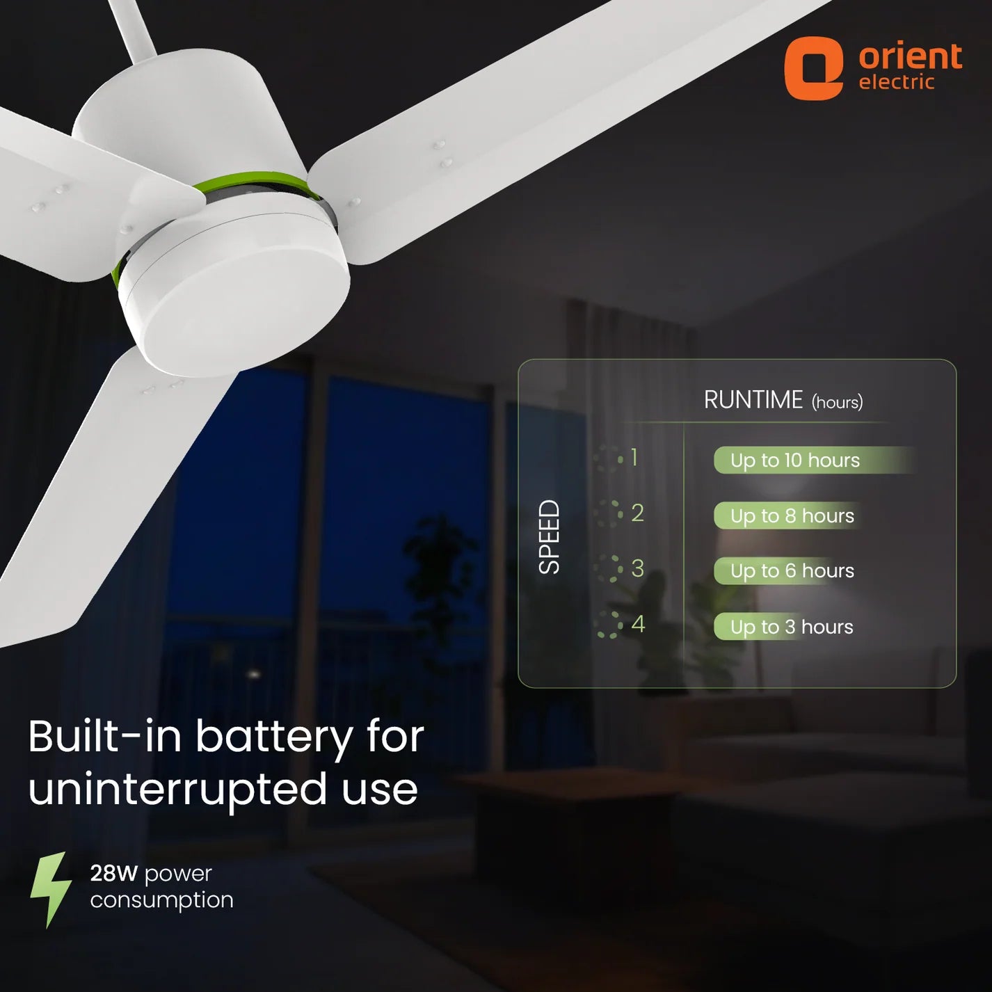 Orient Ecotech Volt BLDC Ceiling Fan With Remote